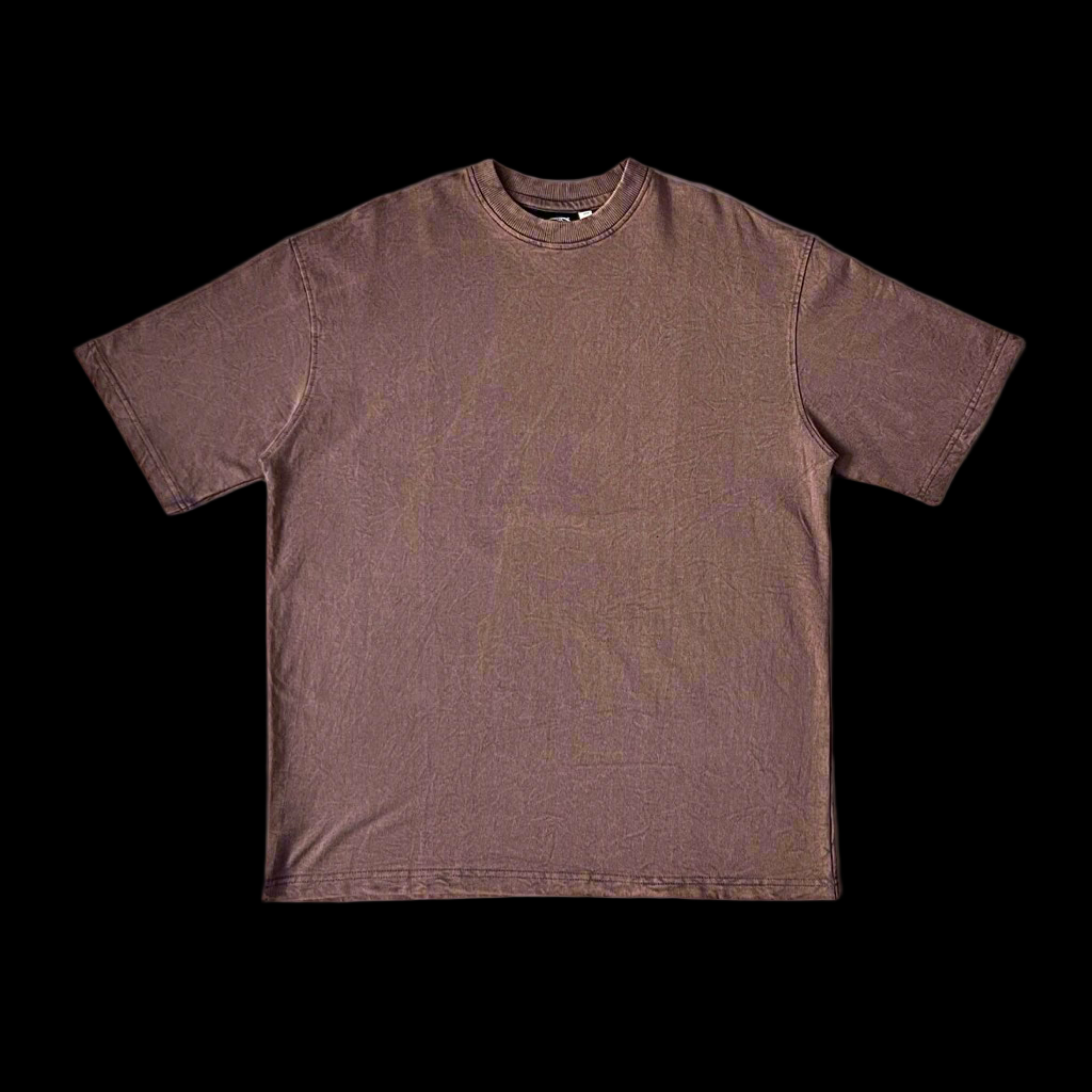 purple Stonewash vintage 240 GSM T-shirt Funiki basics