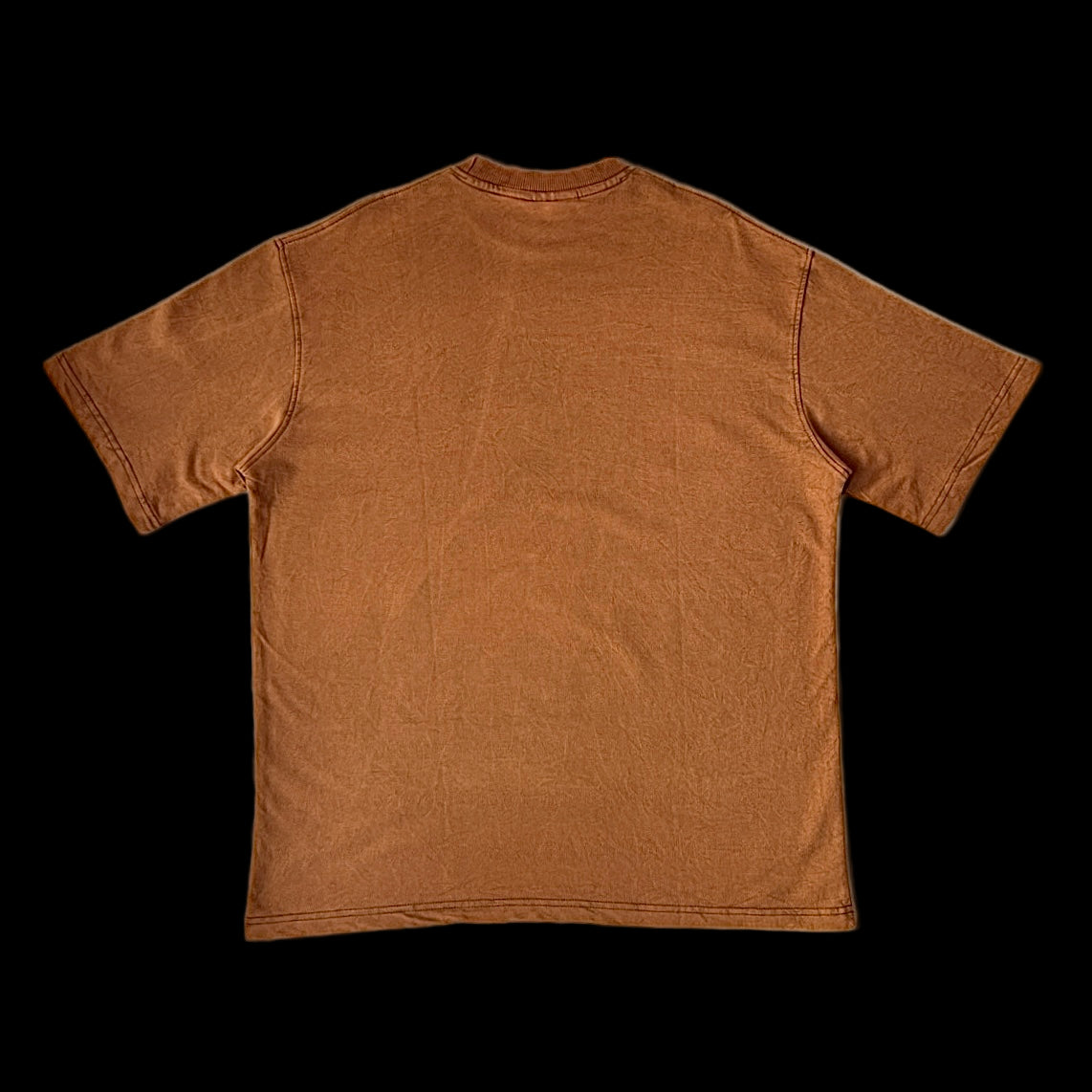 Brown Stonewash vintage 240 GSM T-shirt Funiki basics