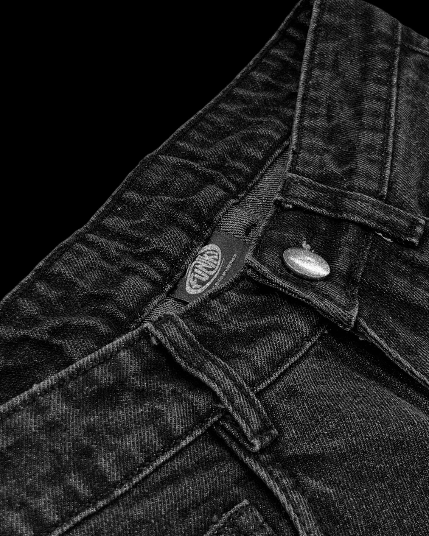 Black Stonewash vintage high-quality denim Funiki basics (Copy)