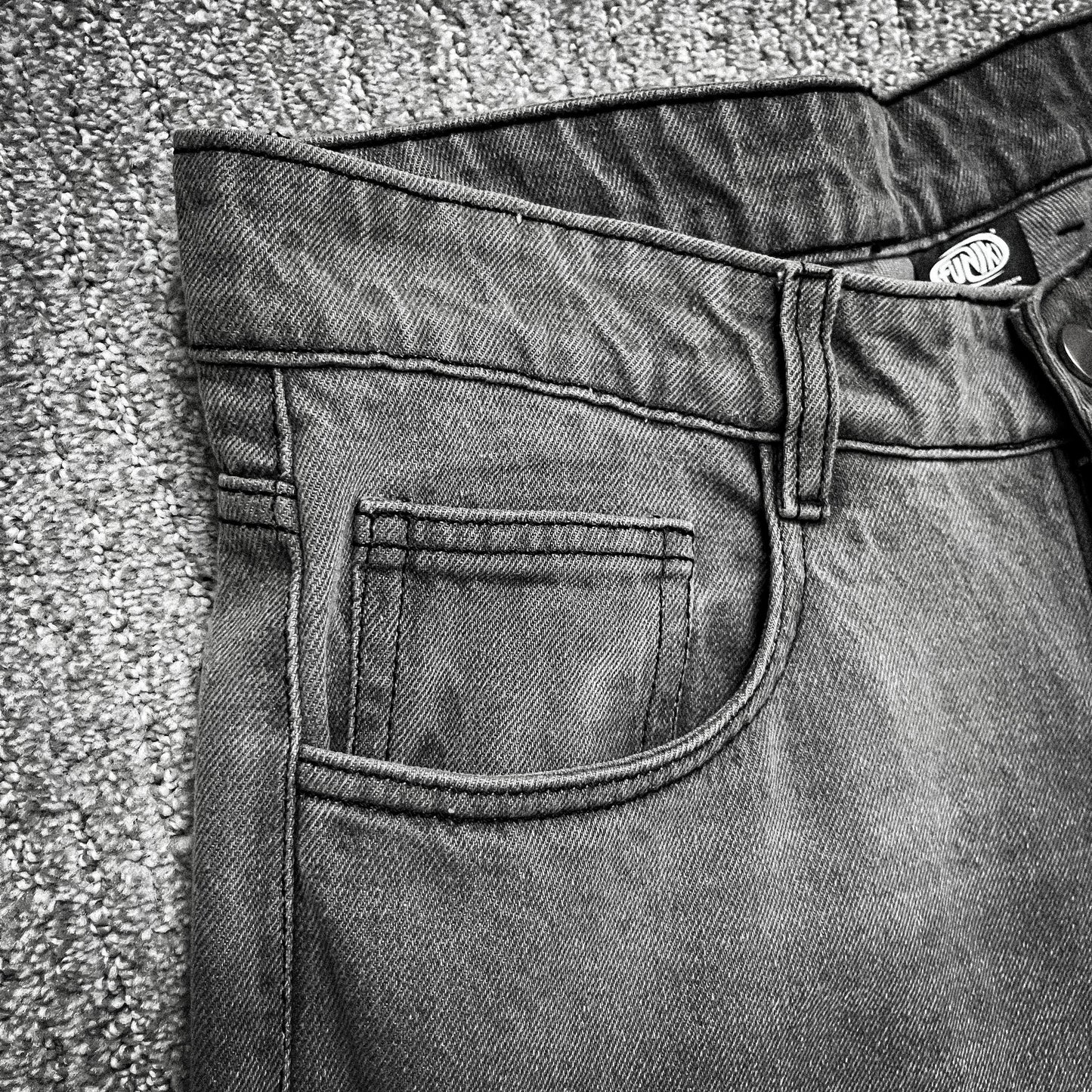 Gray Stonewash vintage high-quality denim Funiki basics