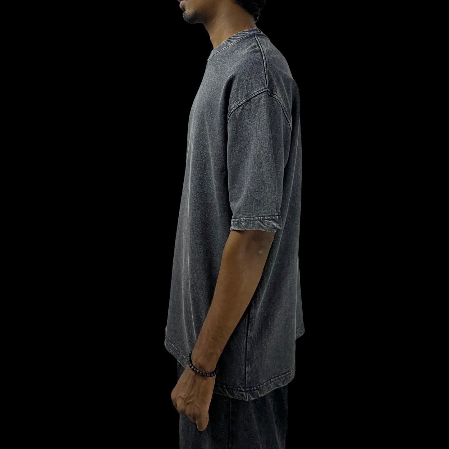 Black Stonewash vintage 240 gsm T-shirt Funiki basics