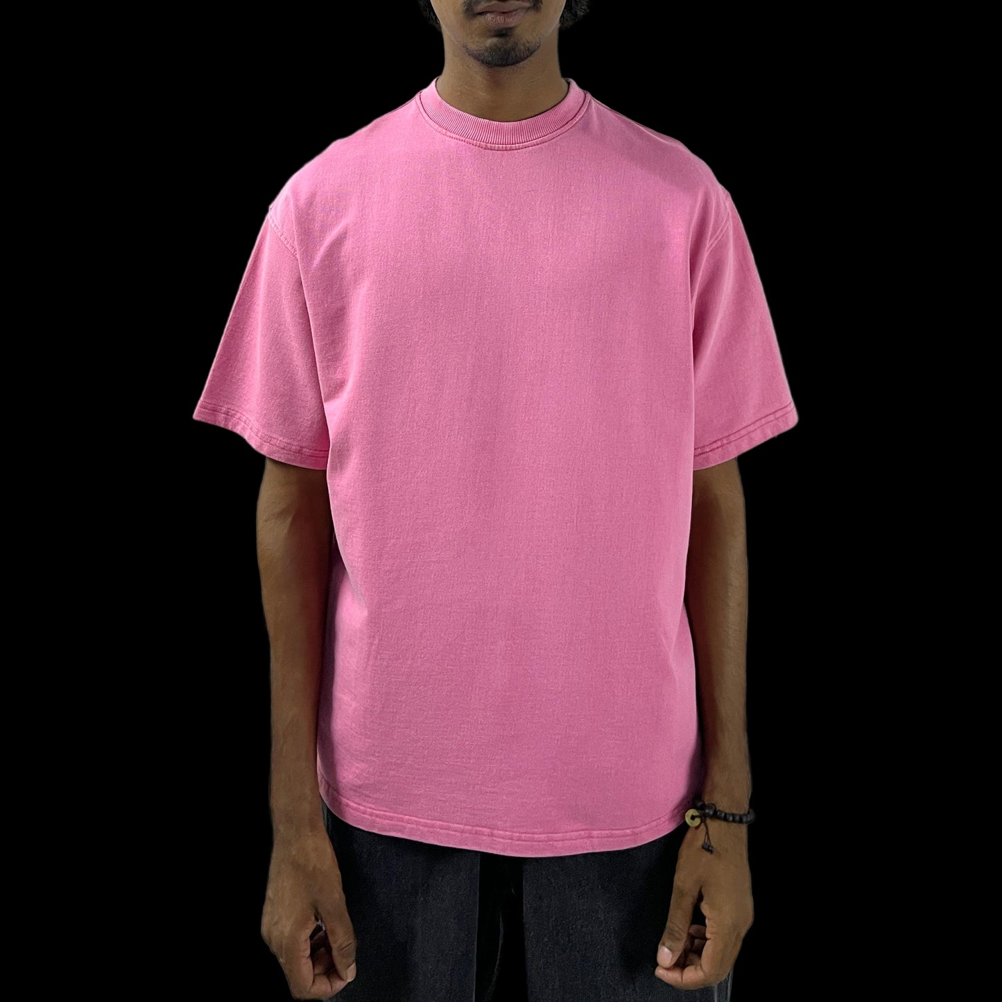 Pink Stonewash vintage 240 GSM T-shirt Funiki basics