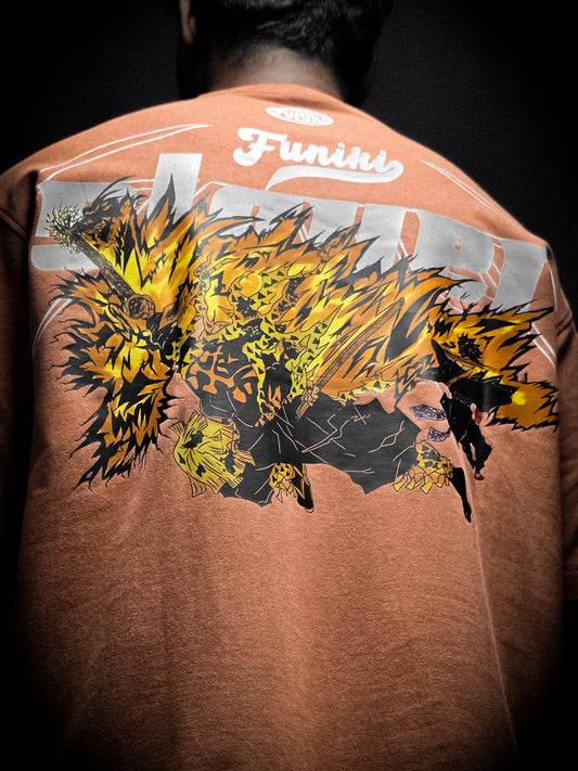 GOD OF THUNDER BROWN VINTAGE T-SHIRT