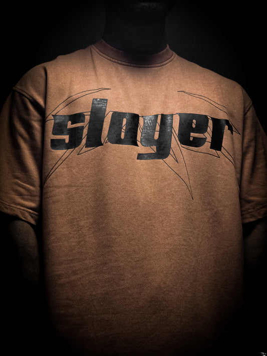 SLAYER ANTI-SOCIAL BROWN VINTAGE T-SHIRT