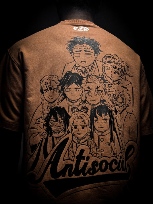 SLAYER ANTI-SOCIAL BROWN VINTAGE T-SHIRT