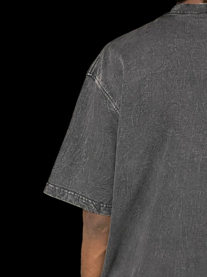 Black Stonewash vintage 240 gsm T-shirt Funiki basics