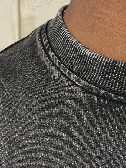 Black Stonewash vintage 240 gsm T-shirt Funiki basics