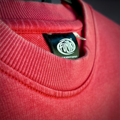 Red Stonewash vintage 240 GSM T-shirt Funiki basics