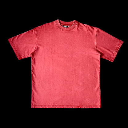 Red Stonewash vintage 240 GSM T-shirt Funiki basics