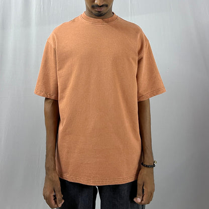 Brown Stonewash vintage 240 GSM T-shirt Funiki basics
